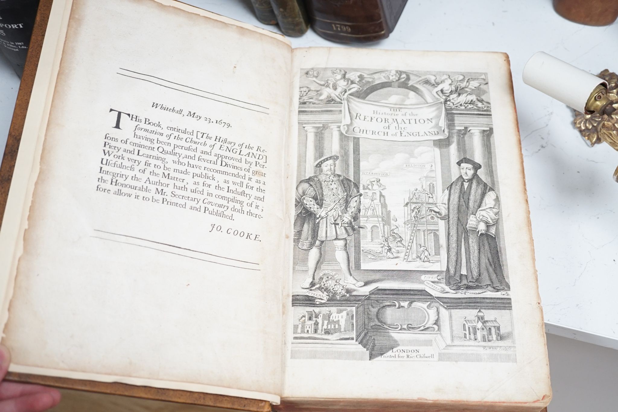 Burnet, Gilbert - The History of the Reformation of the Church of England ... 2 vols, pictorial engraved and printed titles (in red and black), 16 engraved portraits; 20th century